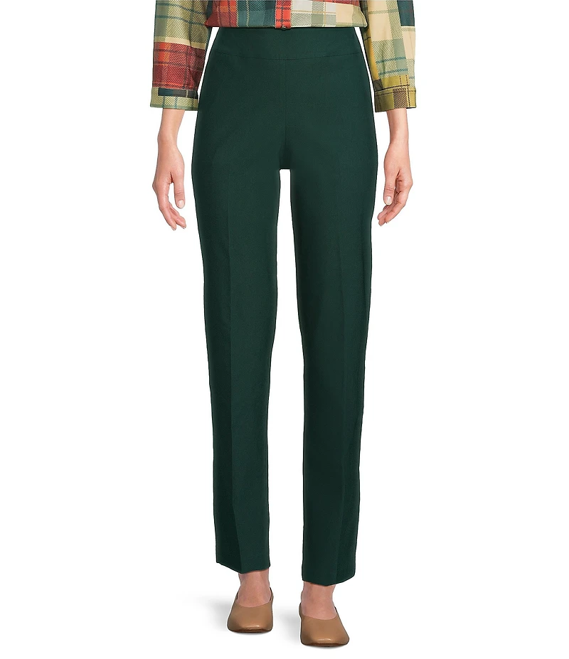 Allison Daley Petite Pine Grove Stretch Pull-On Straight Leg Pants