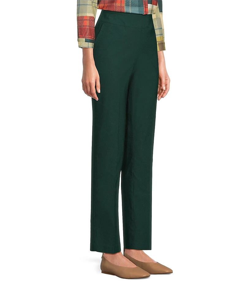 Allison Daley Petite Pine Grove Stretch Pull-On Straight Leg Pants