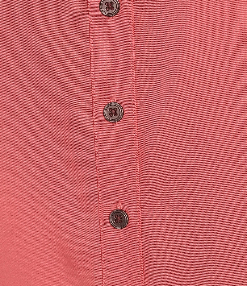 Allison Daley Petite Size 3/4 Sleeve Point Collar Y-Neck Button Front Top