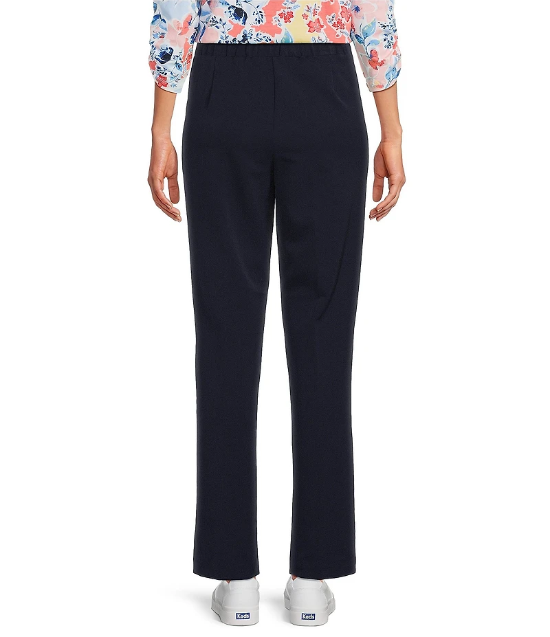 Allison Daley Petite Size City Stretch Straight Leg Pull-On Pants