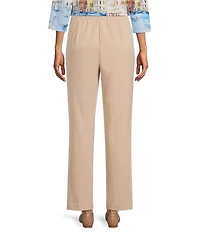 Allison Daley Petite Size City Stretch Straight Leg Pull-On Pants