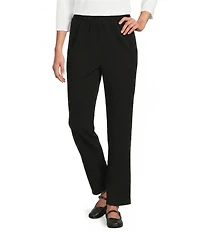 Allison Daley Petite Size City Stretch Straight Leg Pull-On Pants