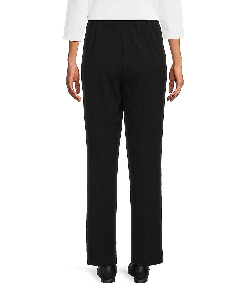 Allison Daley Petite Size City Stretch Straight Leg Pull-On Pants