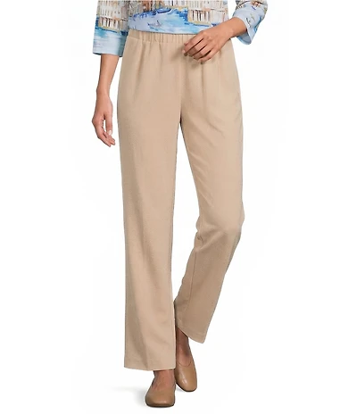 Allison Daley Petite Size City Stretch Straight Leg Pull-On Pants