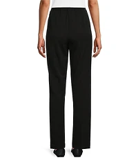 Allison Daley Petite Size City Stretch Straight Leg Elastic Waist Pull-On Pants