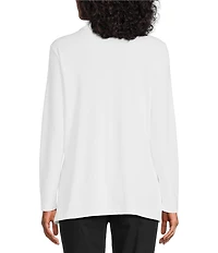 Allison Daley Petite Size Long Sleeve Open-Front Cardigan