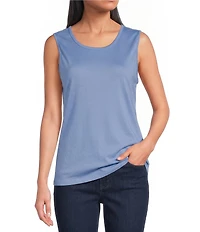 Allison Daley Petite Size Sleeveless Crew Neck Knit Tank