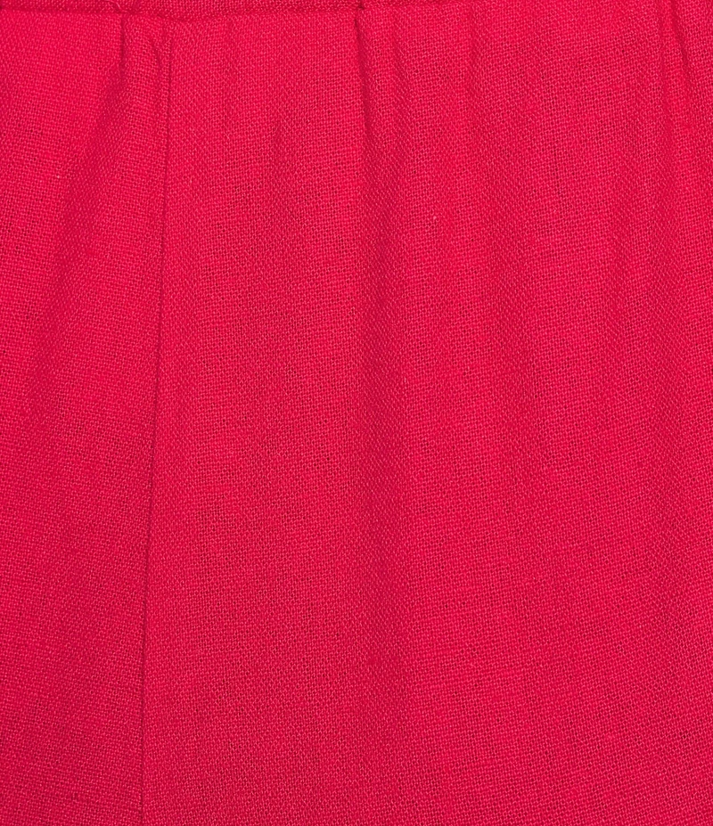 Allison Daley Petite Size Pomegranate Linen Blend Pull-On Capri Pants
