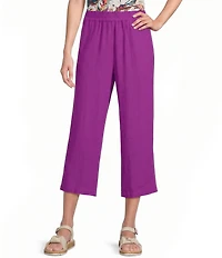 Allison Daley Petite Size Pull-On Soft Crop Pants