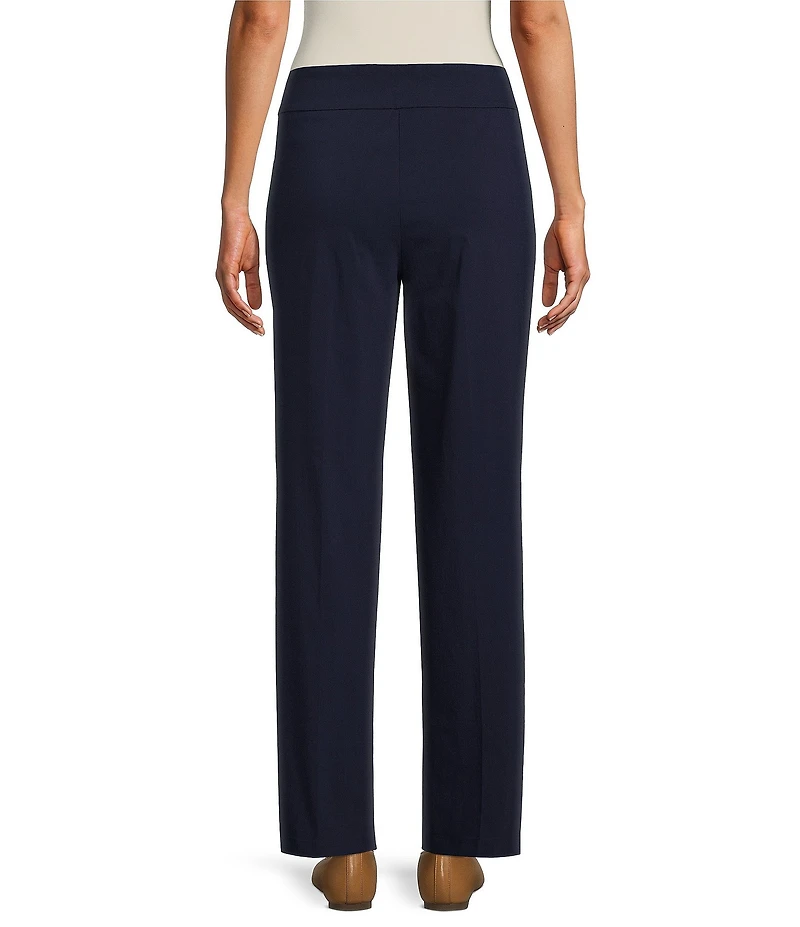 Allison Daley Petite Size Stretch Pull-On Straight Leg Pants