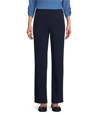 Allison Daley Petite Size Elastic Waist Stretch Pull-On Straight Leg Pants