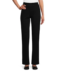 Allison Daley Petite Size Pull-On Straight Leg Ponte Pants