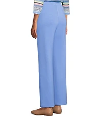 Allison Daley Petite Size Pull-On Waist Straight Leg Knit Pants