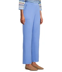 Allison Daley Petite Size Pull-On Waist Straight Leg Knit Pants