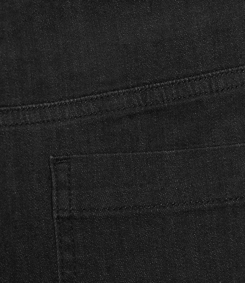 Allison Daley Petite Size Straight Leg Stretch Denim Elastic Waist Pull-On Embellished Pants