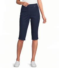 Allison Daley Petite Size Stretch Denim Pull-On Skimmer Pants