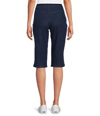 Allison Daley Petite Size Stretch Denim Pull-On Skimmer Pants