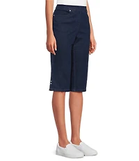 Allison Daley Petite Size Stretch Denim Pull-On Skimmer Pants