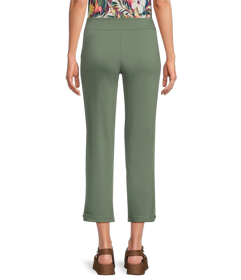 Allison Daley Petite Size Stretch Pull-On Straight Leg Crop Pants