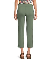 Allison Daley Petite Size Stretch Pull-On Straight Leg Crop Pants