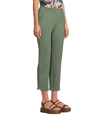 Allison Daley Petite Size Stretch Pull-On Straight Leg Crop Pants