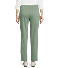 Allison Daley Petite Size Stretch Pull-On Straight Leg Pants