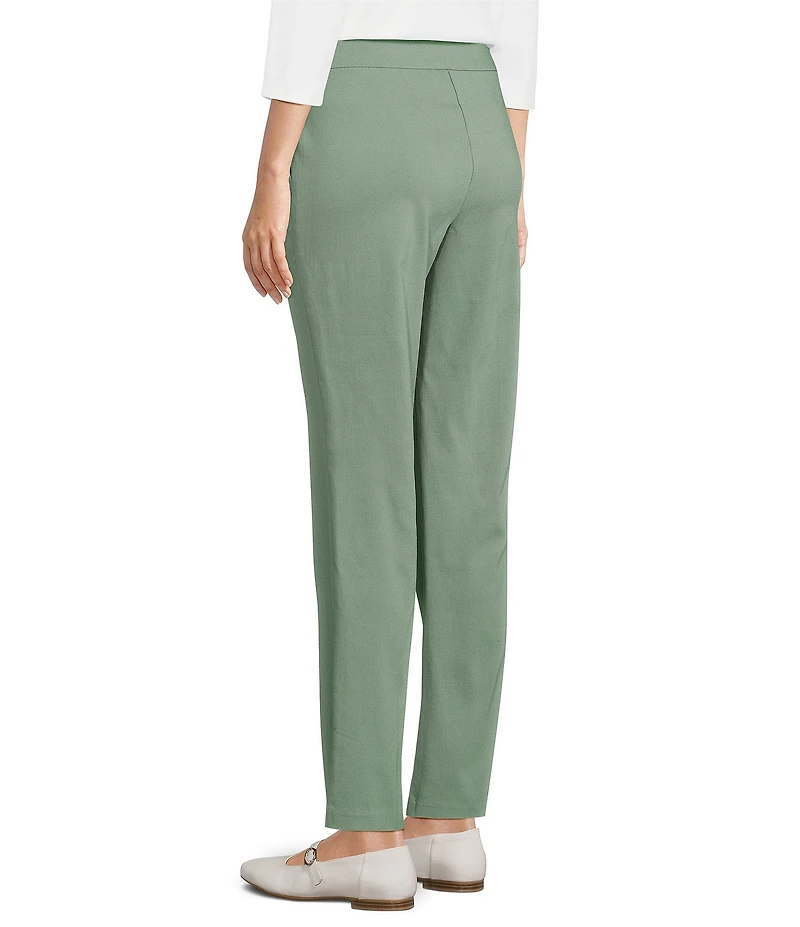 Allison Daley Petite Size Stretch Pull-On Straight Leg Pants
