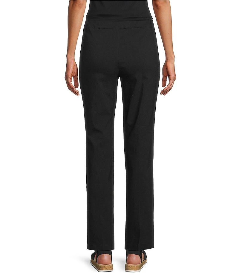 Allison Daley Petite Size Stretch Pull-On Straight Leg Pants