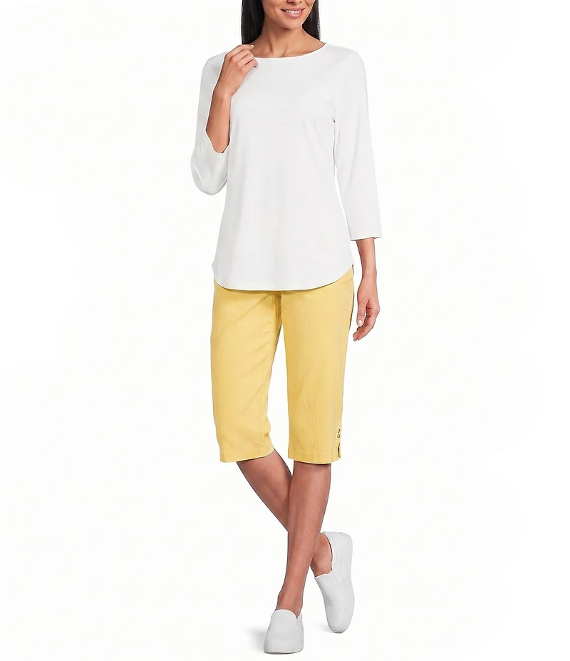 Allison Daley Petite Size Tech Stretch Pull-On Skimmer Pants