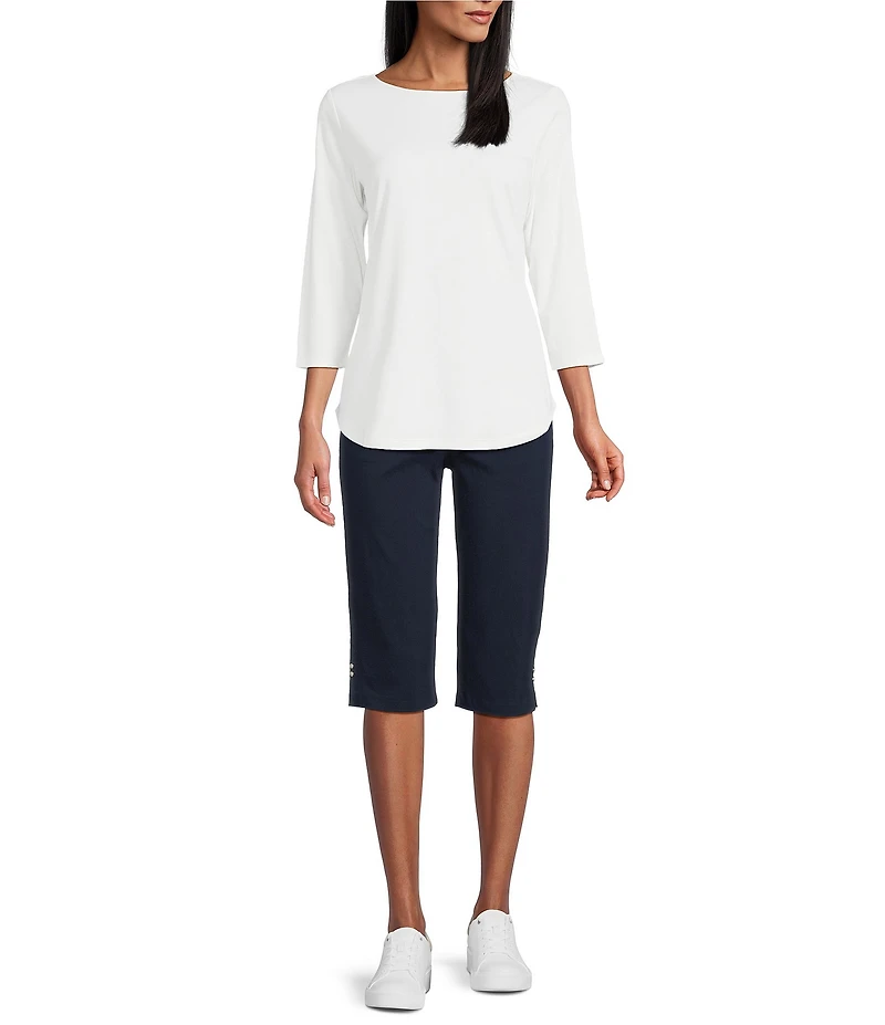 Allison Daley Petite Size Tech Stretch Pull-On Skimmer Pants