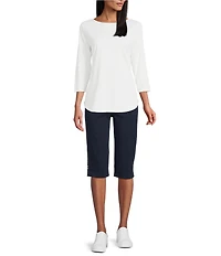 Allison Daley Petite Size Tech Stretch Pull-On Skimmer Pants
