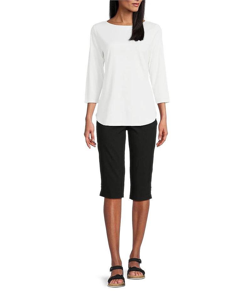 Allison Daley Petite Size Tech Stretch Pull-On Skimmer Pants