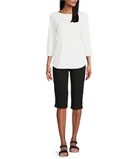 Allison Daley Petite Size Tech Stretch Pull-On Skimmer Pants
