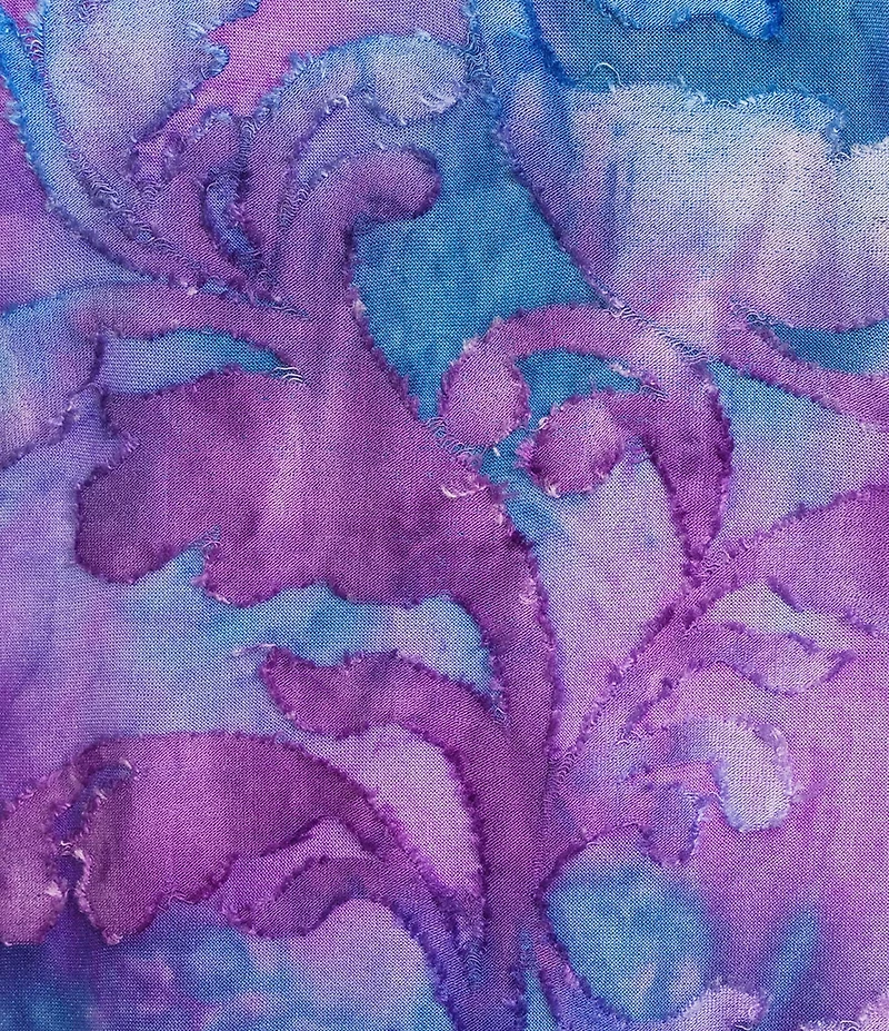 Allison Daley Petite Size Tie-Dye 3/4 Sleeve Crew Neck Knit Top