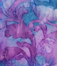 Allison Daley Petite Size Tie-Dye 3/4 Sleeve Crew Neck Knit Top