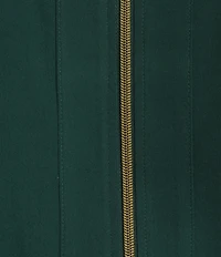 Allison Daley Pine Grove Long Sleeve Point Collar Zipper Front Jacket