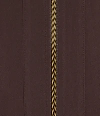 Allison Daley Pine Grove Long Sleeve Point Collar Zipper Front Jacket