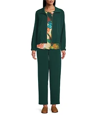 Allison Daley Pine Grove Pull-On Straight Leg Pants