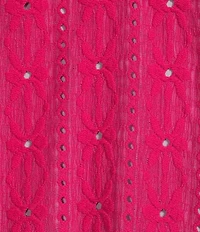 Allison Daley Plus Size 3/4 Sleeve Open-Front Eyelet Knit Cardigan