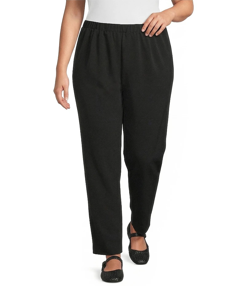 Allison Daley Plus Size City Stretch Straight Leg Pull-On Pants