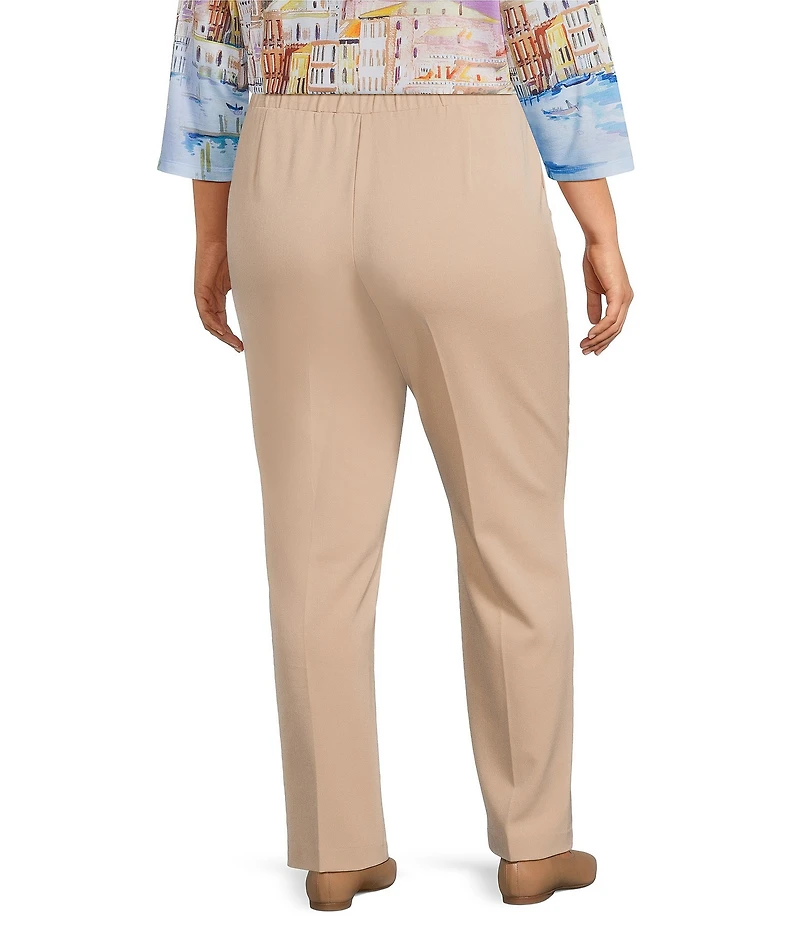 Allison Daley Plus Size City Stretch Straight Leg Pull-On Pants