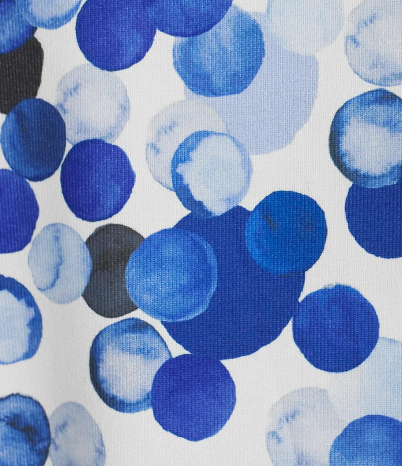 Allison Daley Plus Size Embellished Dotted Print 3/4 Sleeve Crew Neck Curve Hem Knit Top