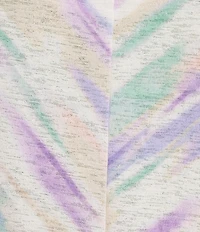 Allison Daley Plus Size Multi Brush Stripe 3/4 Sleeve Crisscross V-Neck Knit Top