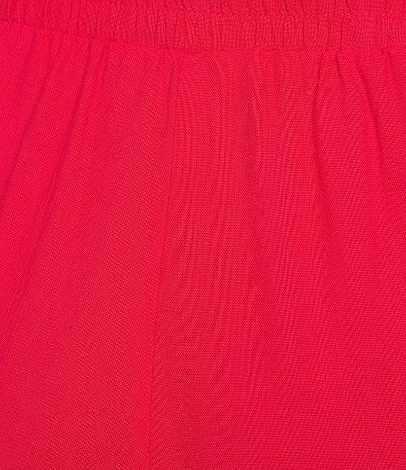 Allison Daley Plus Size Pomegranate Linen Blend Pull-On Capri Pants