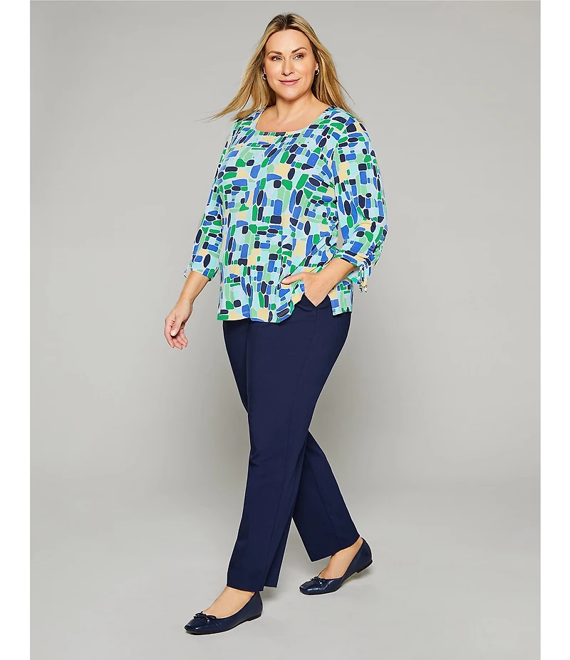 Allison Daley Plus Size Straight Leg Pull-On Pants
