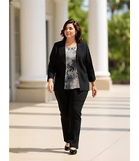 Allison Daley Plus Size Straight Leg Pull-On Pants