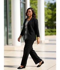 Allison Daley Plus Size Straight Leg Pull-On Pants
