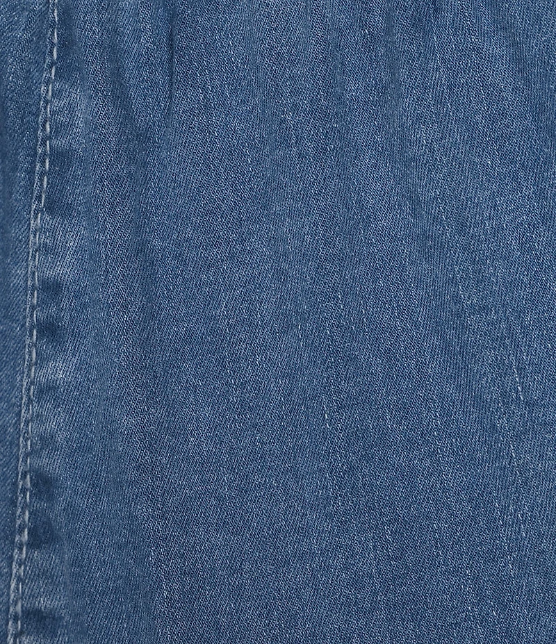 Allison Daley Plus Size Straight Leg Stretch Denim Elastic Waist Pull-On Pants