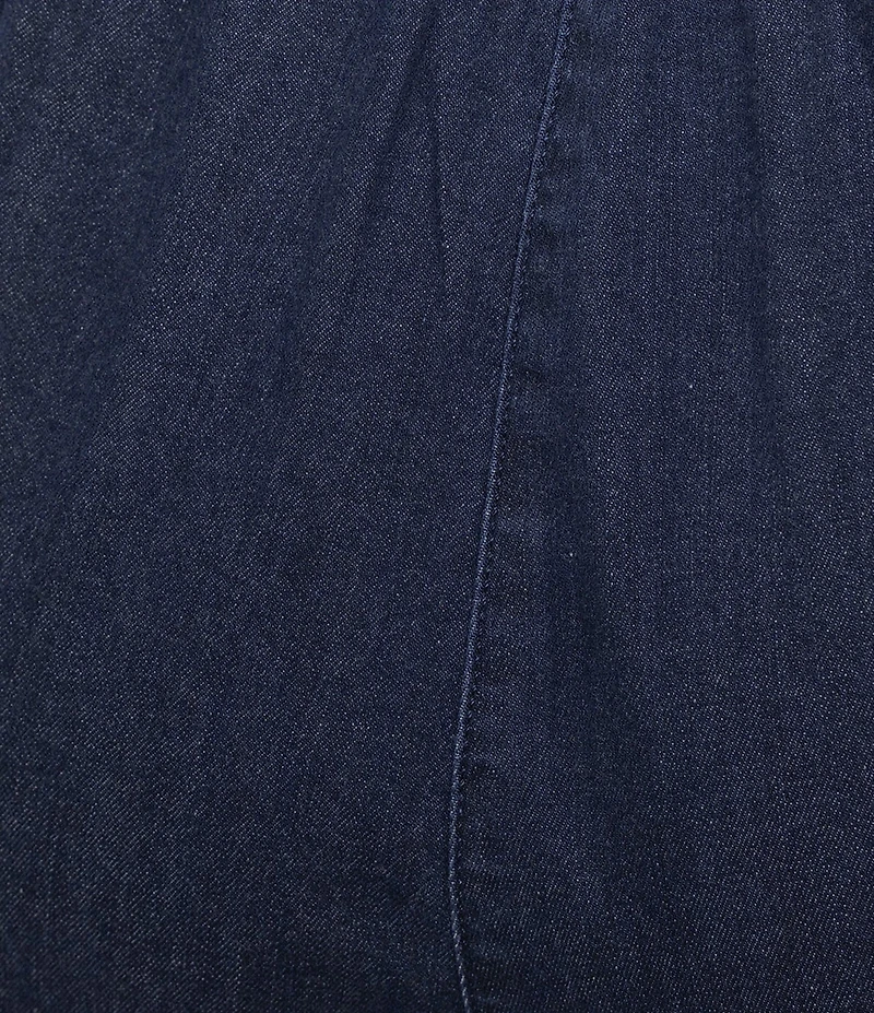 Allison Daley Plus Size Stretch Denim Straight Leg Elastic Waist Pull-On Pants