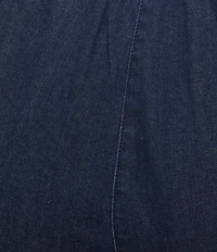 Allison Daley Plus Size Stretch Denim Straight Leg Elastic Waist Pull-On Pants